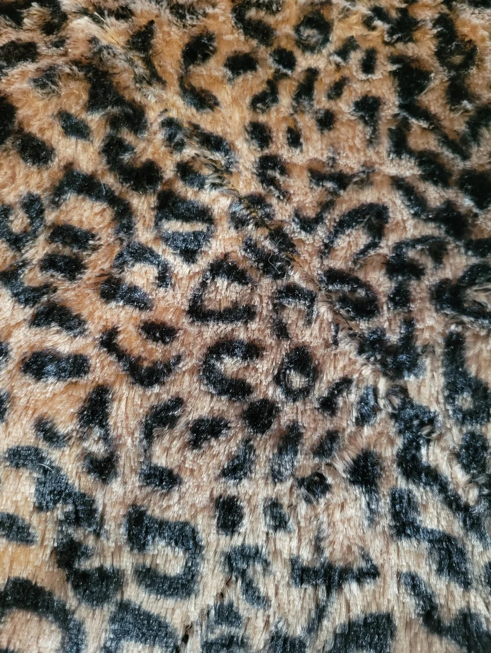 Waloo Pets Thermal Crinkle Mat For Cats Leopard Print Faux Fur Plush‎ Backing